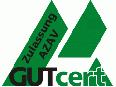 Offizielles Logo GutCert nach AZAV
